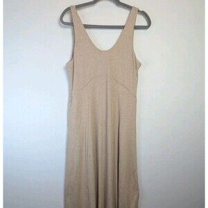 Halara Dress M U-neck Backless Split Flowy Maxi Tank Mauve Heathered Sleeveless
